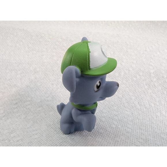 Spin Master Paw Patrol Rocky Dog 2.3" Toy Figure Blue Rubber Puppy 2020 - Picture 4 of 5